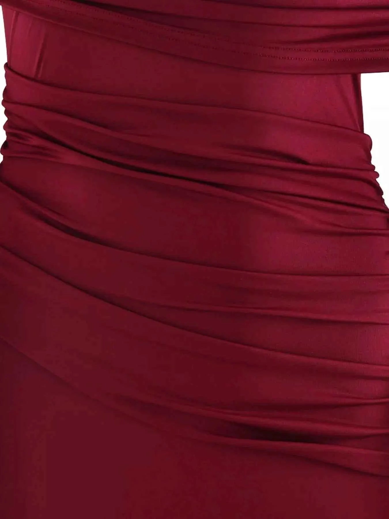 One-Shoulder Ruched Maxi Dress