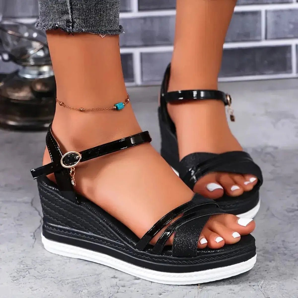 Open Toe Wedge Sandals
