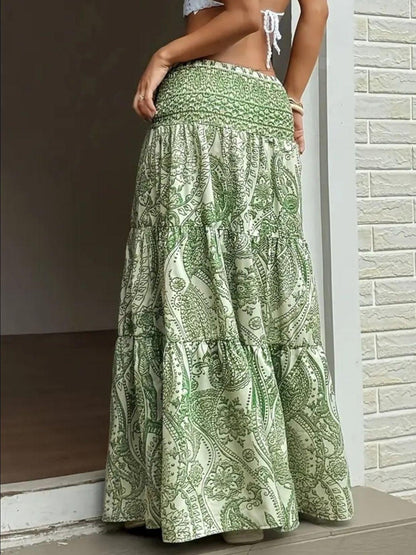 Paisley Print Maxi Skirt