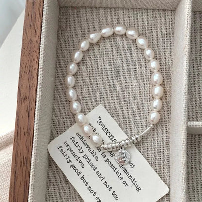 Pearl 925 Sterling Silver Bracelet