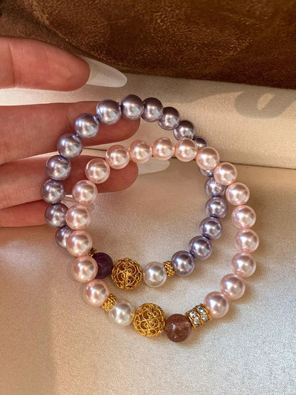 Pearl Crystal Chain Bracelet