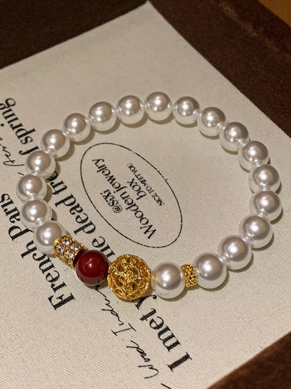 Pearl Crystal Chain Bracelet