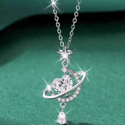 Planet Heart Pendant Necklace