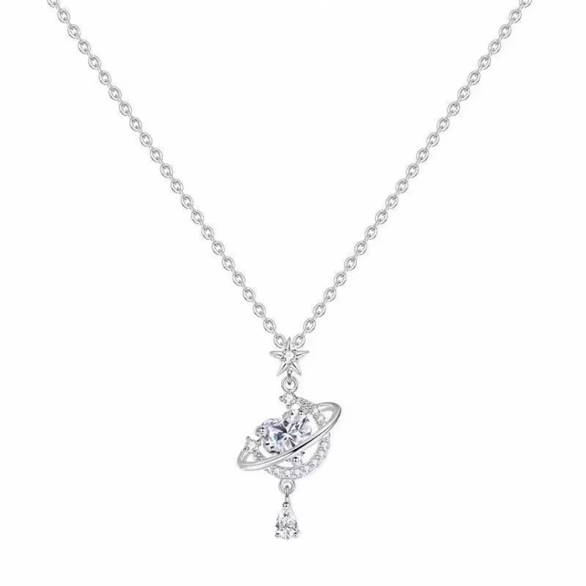 Planet Heart Pendant Necklace
