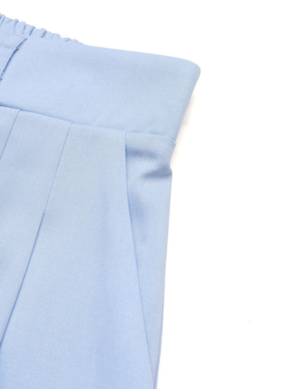 Pleated High-Waisted Shorts