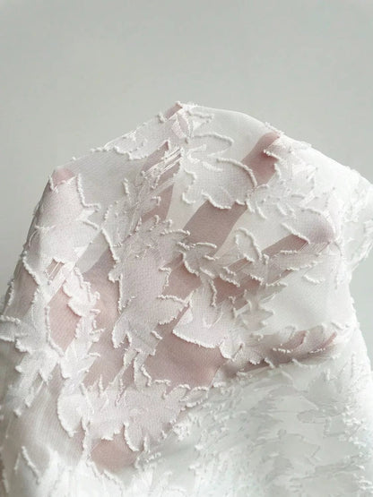 Plus Size Floral Flutter Sleeve Blouse with Smocked Back