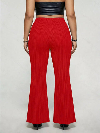 Plus Size High Waist Flare Pants