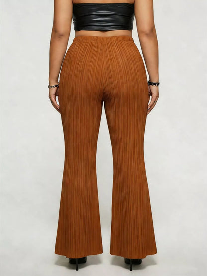 Plus Size High Waist Flare Pants