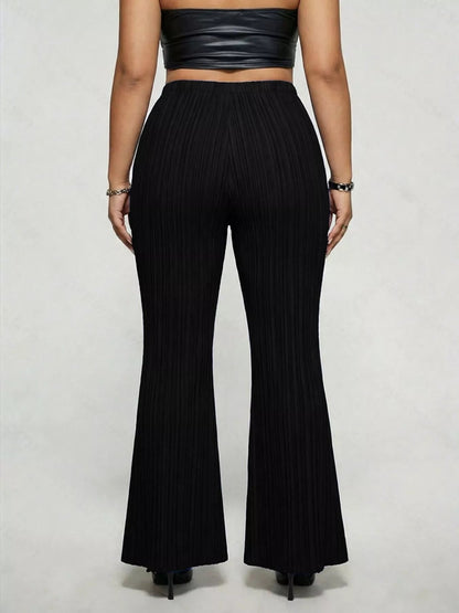 Plus Size High Waist Flare Pants