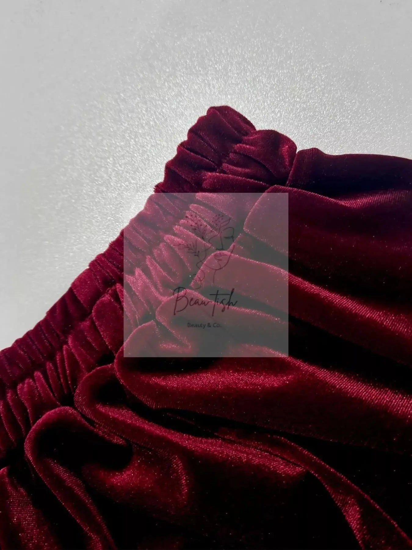 Plus Size Ruffled Velvet Elastic Waist Skirt