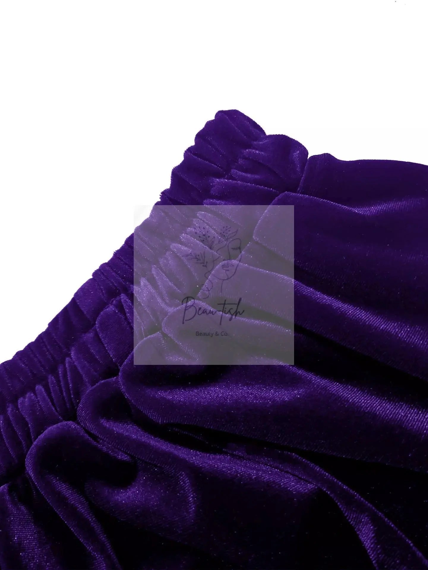 Plus Size Ruffled Velvet Elastic Waist Skirt