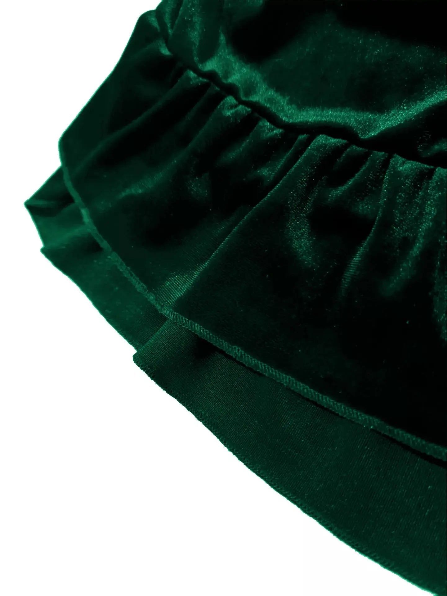 Plus Size Ruffled Velvet Elastic Waist Skirt