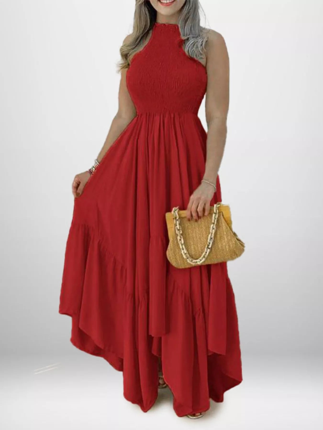 Smocked Plus Maxi Dress