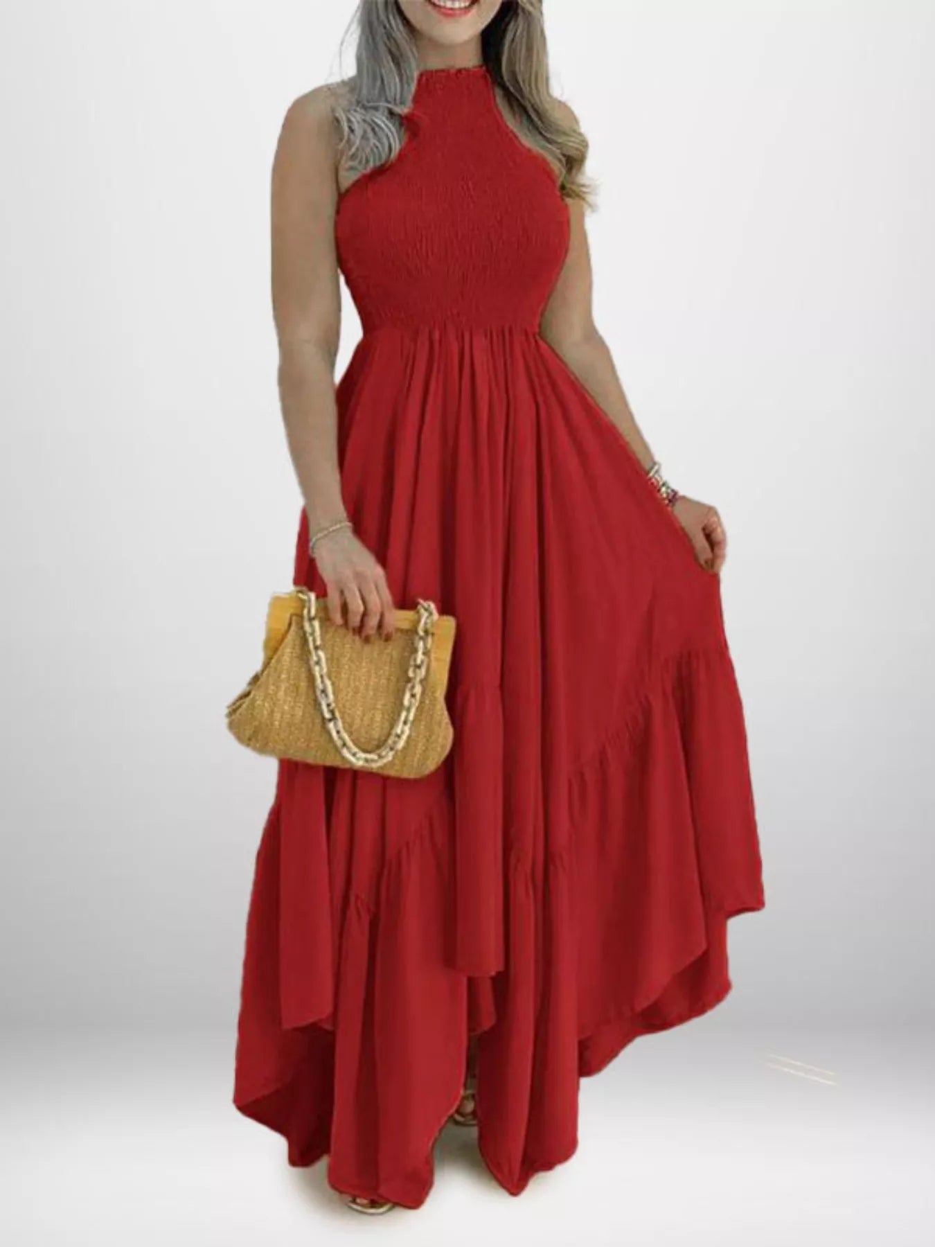 Smocked Plus Maxi Dress