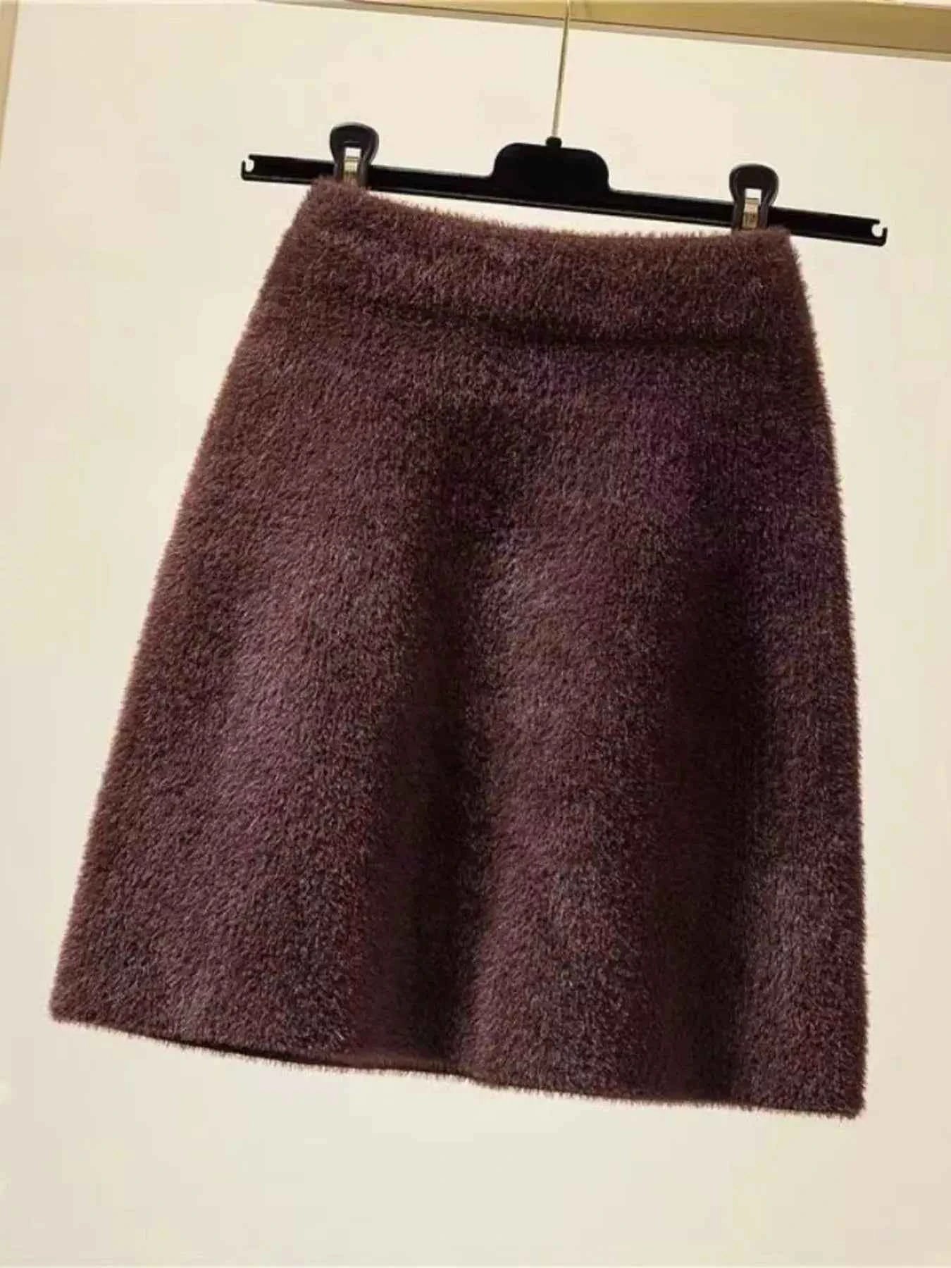 Plush Knit Mini Skirt