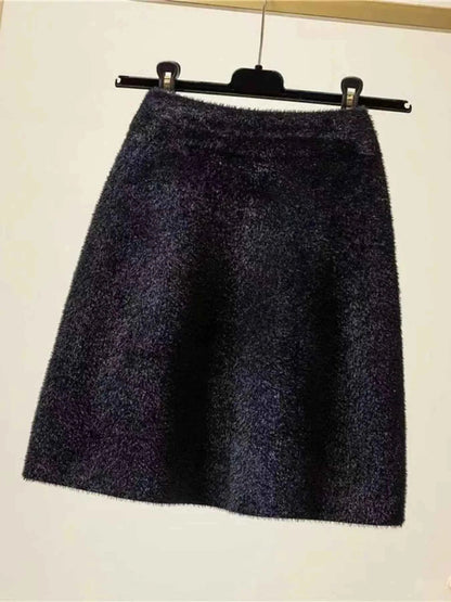 Plush Knit Mini Skirt