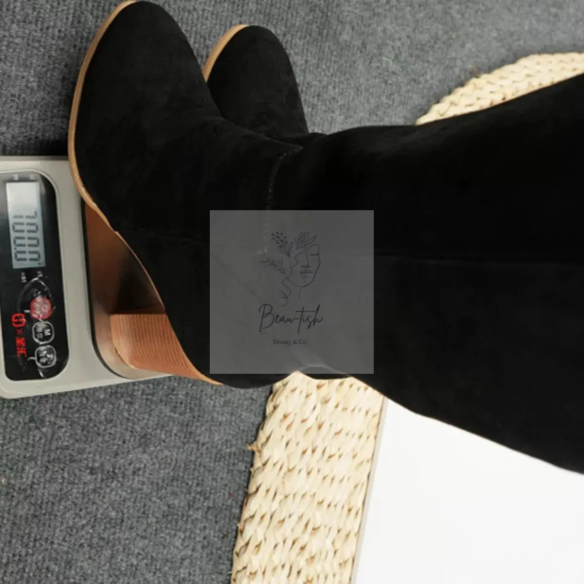 Point Toe Block Heels Boots