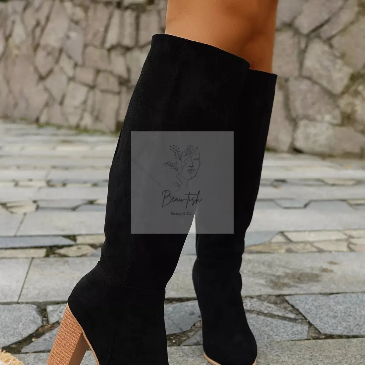 Point Toe Block Heels Boots
