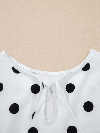 Polka Dot Long Sleeve Blouse