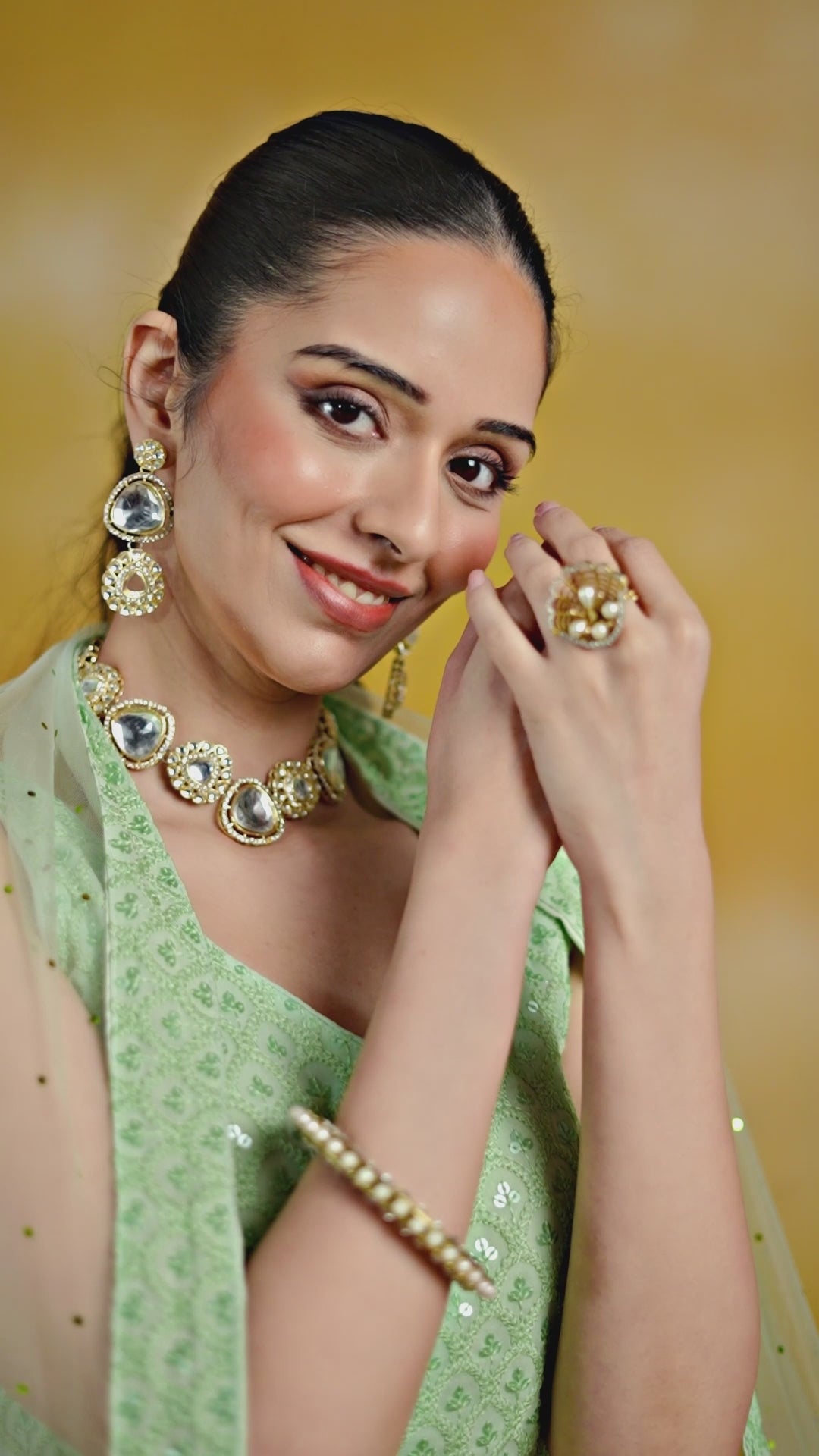 Women's Mint Green Thread Embroidered Georgette Lehenga Choli Set