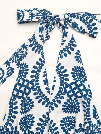 Printed Halter Neck Maxi Dress