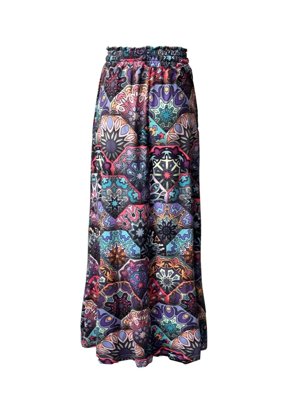 Printed Maxi Skirt with Pockets