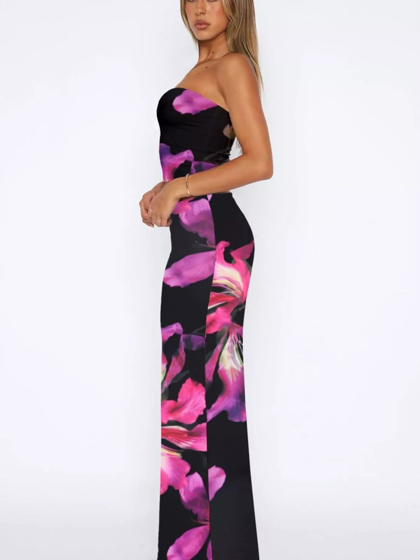 Printed Tube Top Skirt Set