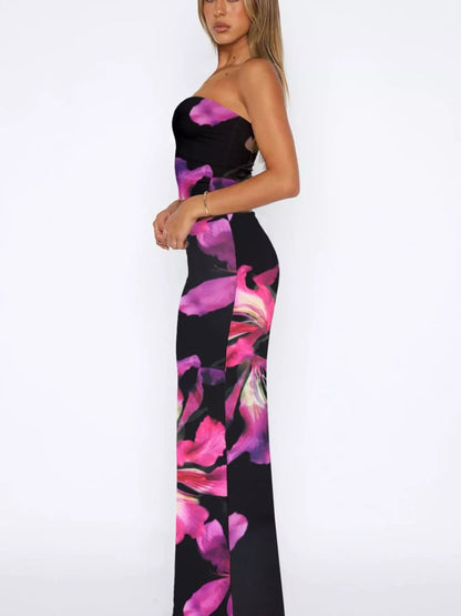 Printed Tube Top Skirt Set