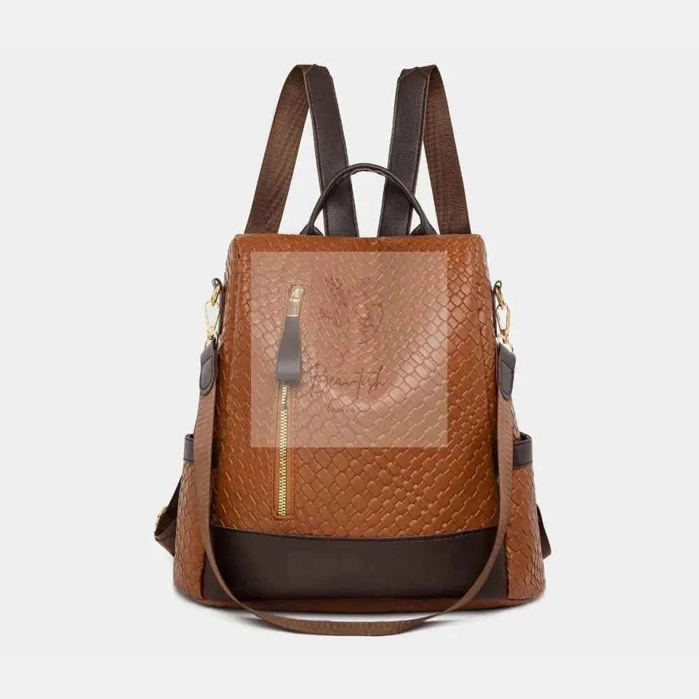PU Leather Backpack Bag