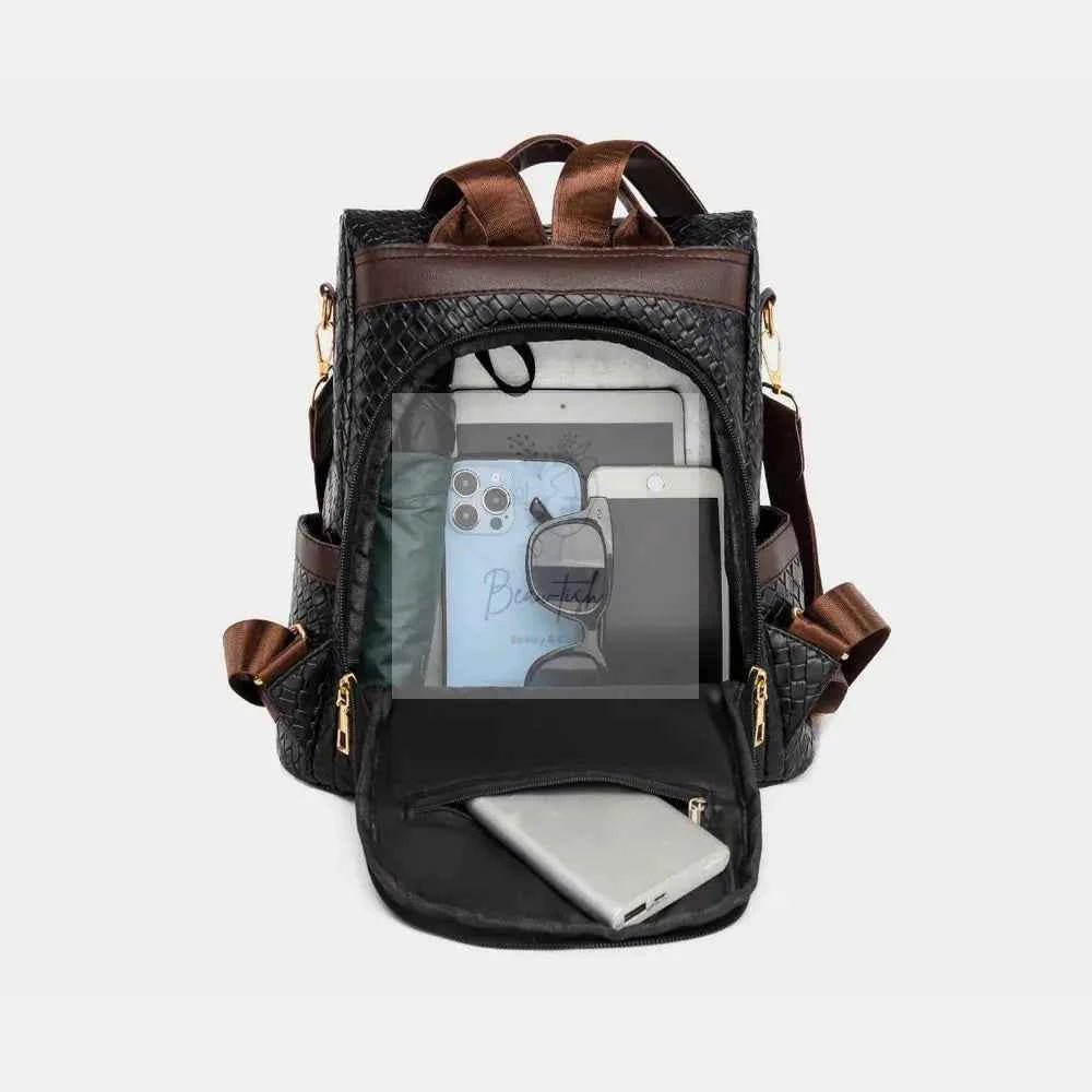 PU Leather Backpack Bag