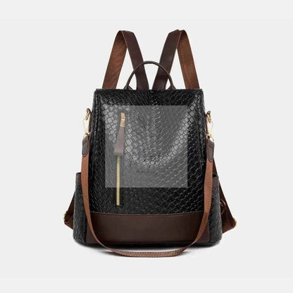 PU Leather Backpack Bag