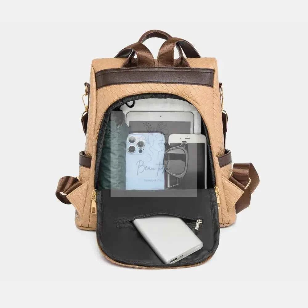 PU Leather Backpack Bag