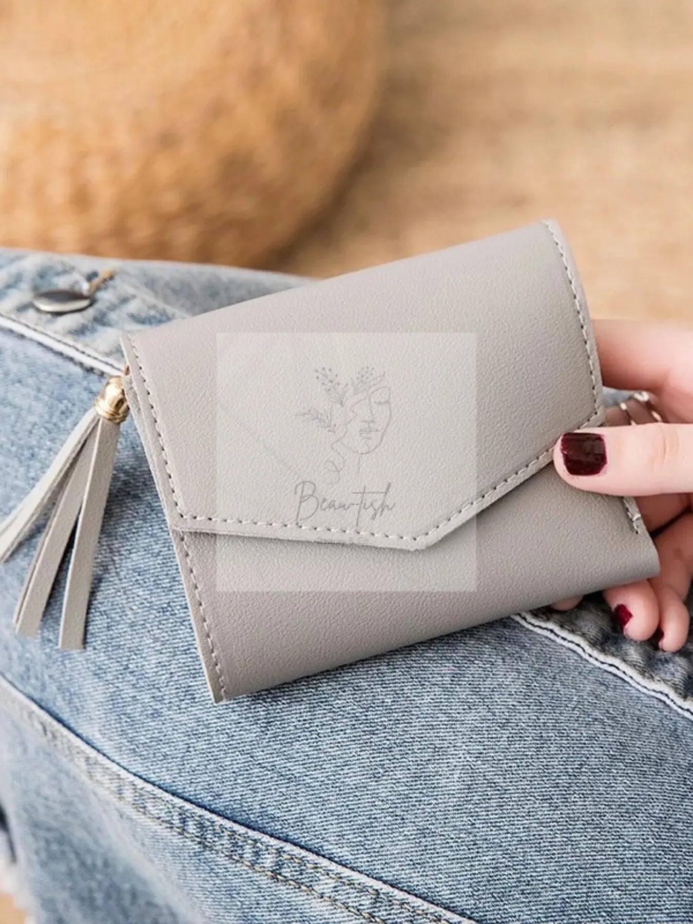 PU Leather Tassel Wallet
