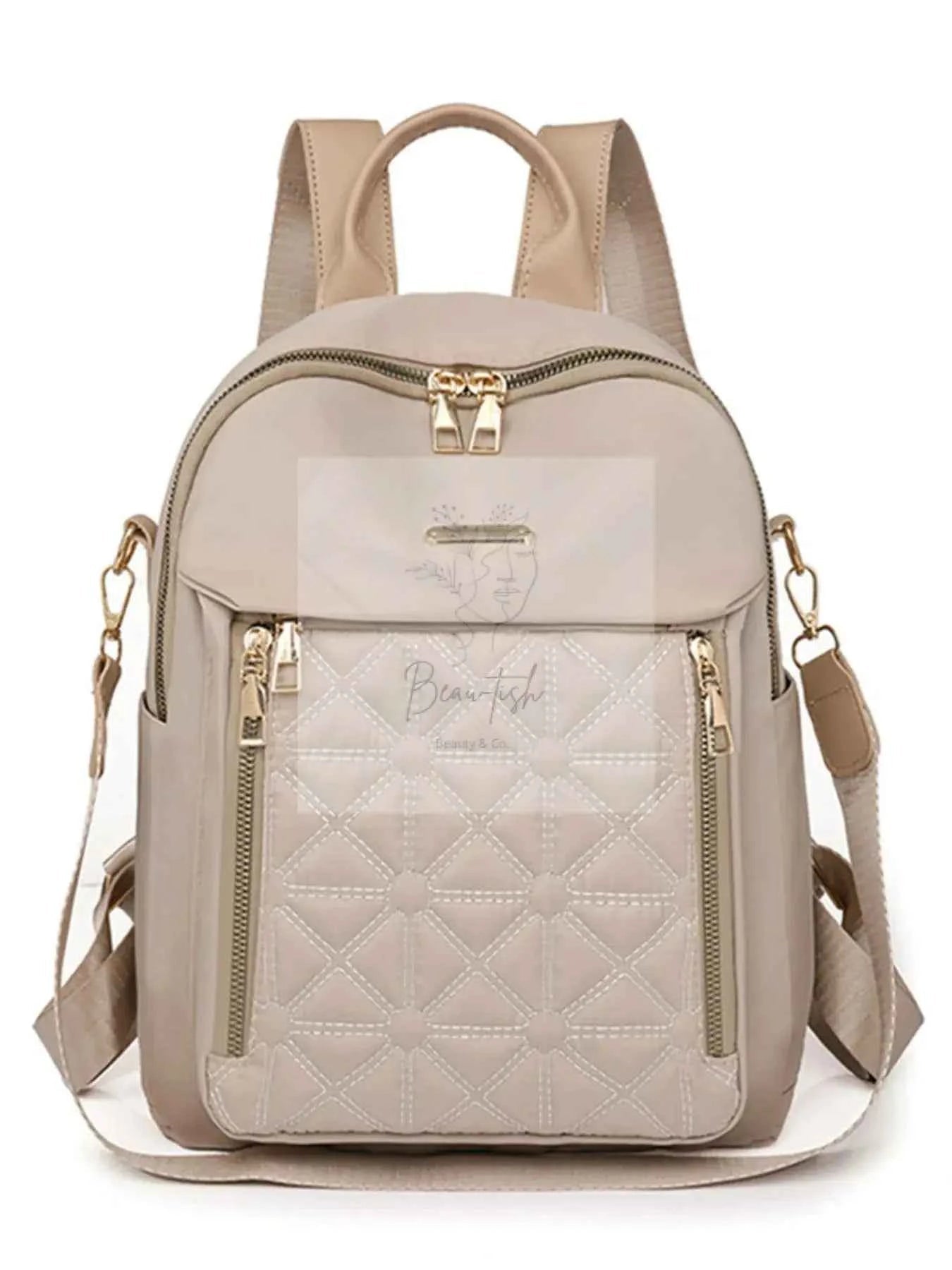 Quilted Oxford Cloth Backpack Bag