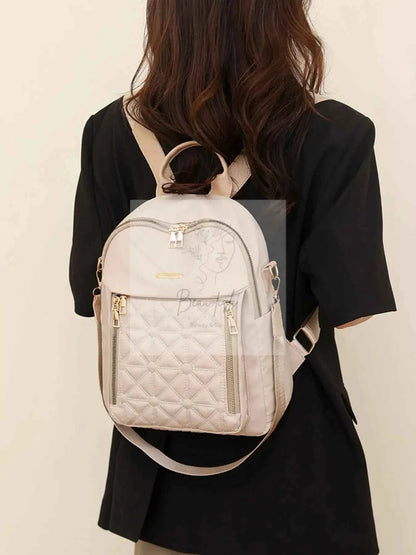 Quilted Oxford Cloth Backpack Bag