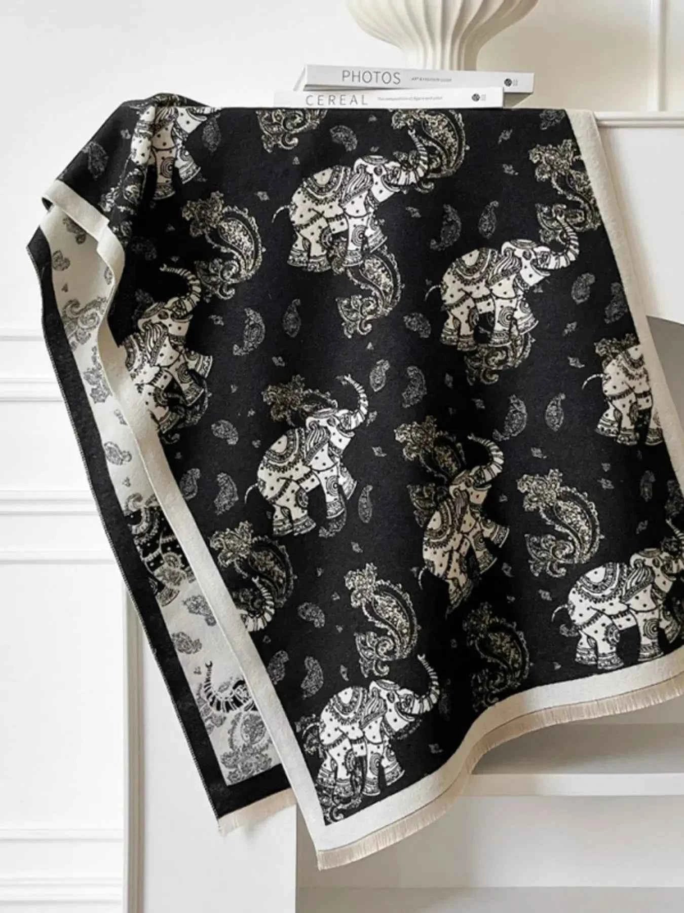 Raw Hem Warm Scarf