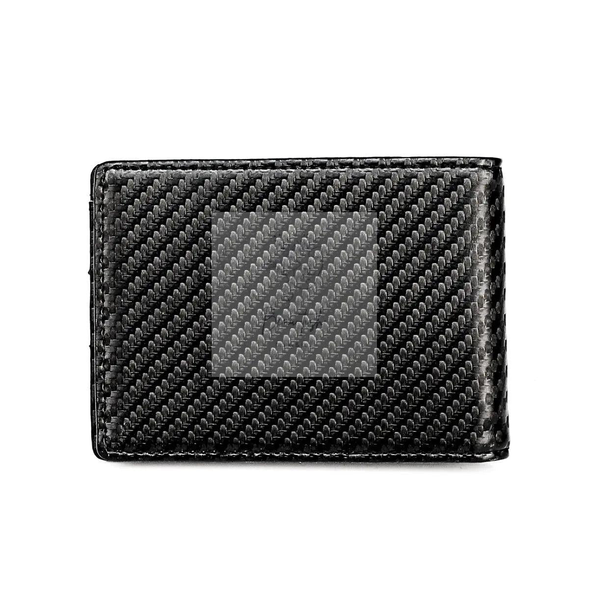Rfid-blocking Carbon Fiber Men Wallet - Sleek & Secure