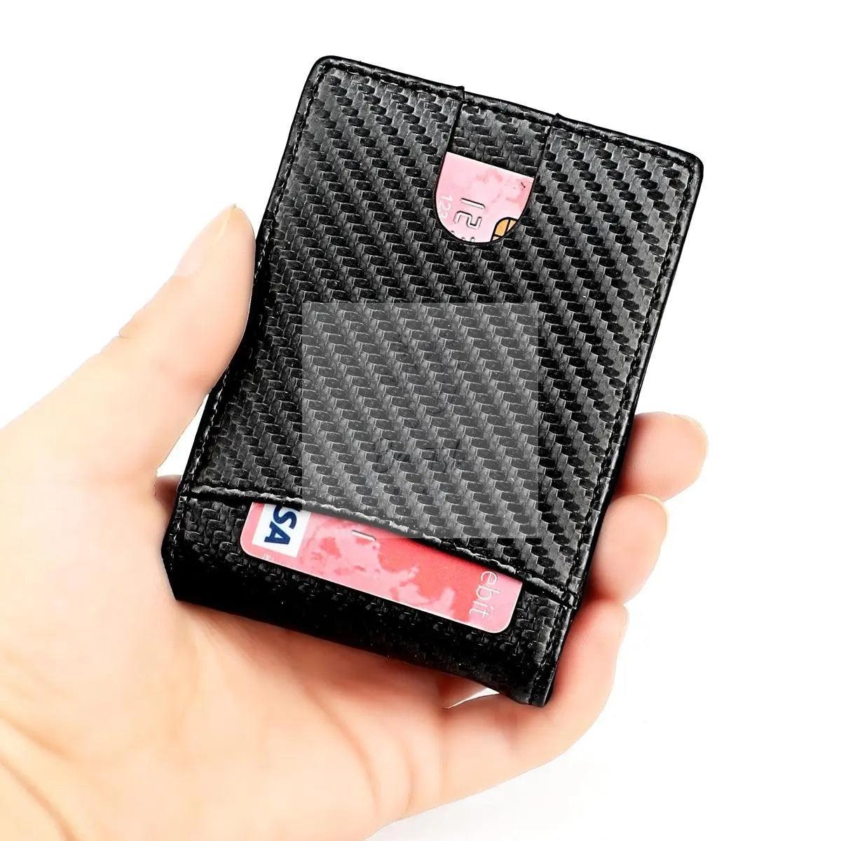 Rfid-blocking Carbon Fiber Men Wallet - Sleek & Secure