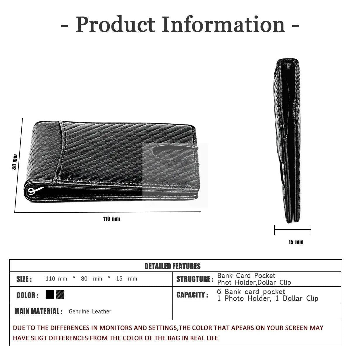 Rfid-blocking Carbon Fiber Men Wallet - Sleek & Secure