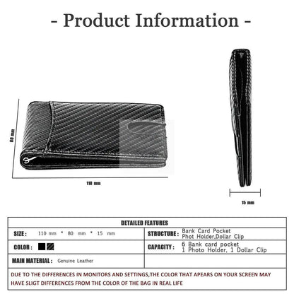 Rfid-blocking Carbon Fiber Men Wallet - Sleek & Secure