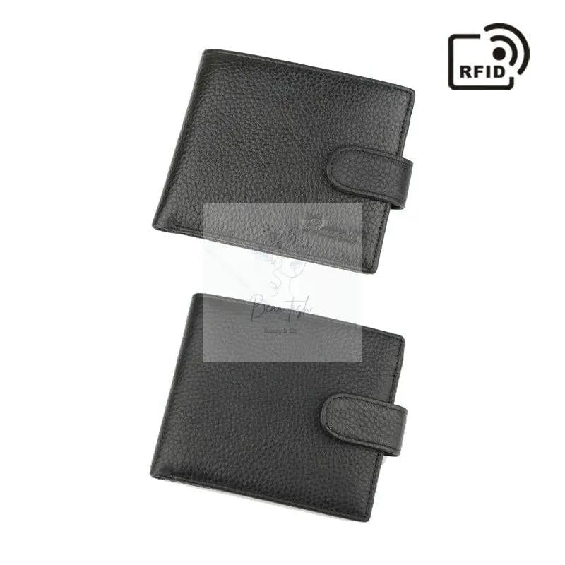 Rfid-blocking Short Men Wallet - Anti-magnetic