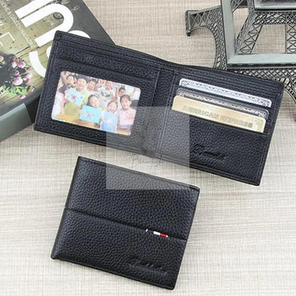 Rfid Men Short Wallet with Card Slots - Black