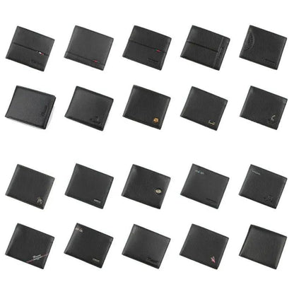 Rfid Men Short Wallet with Card Slots - Black