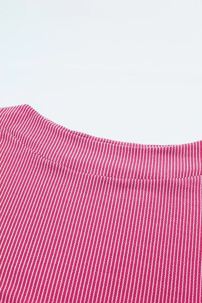 Ribbed Knit Off-Shoulder Blouse