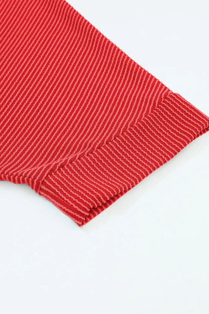 Ribbed Knit Off-Shoulder Blouse