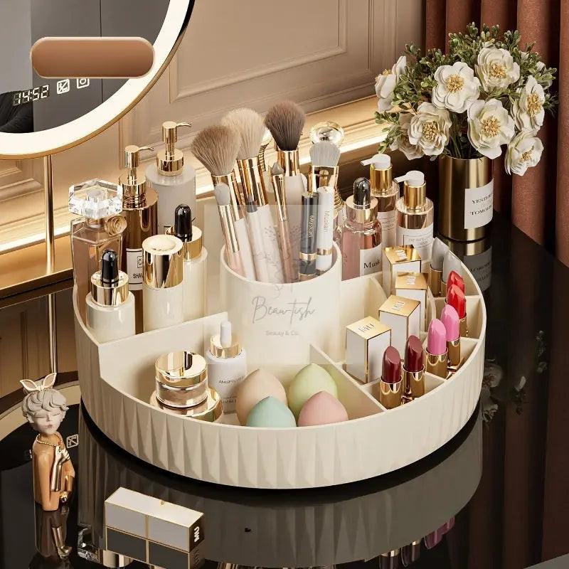 Rotatable Cosmetic Organizer (white)