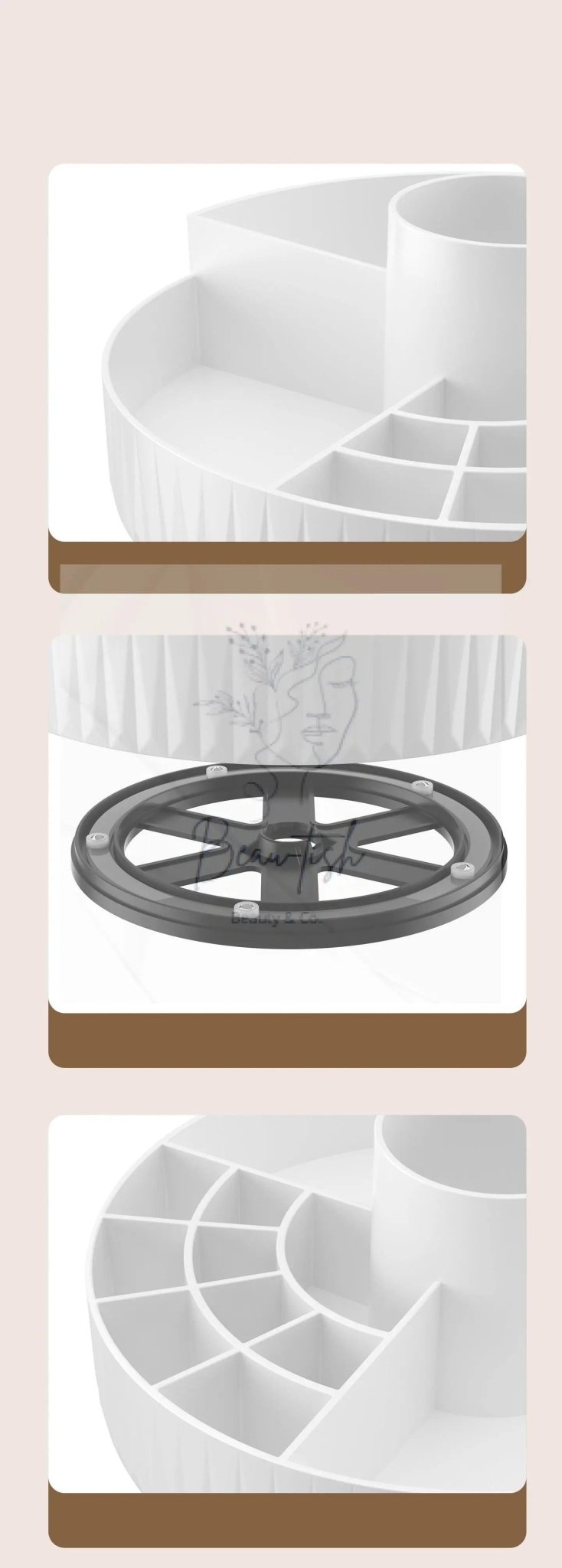 Rotatable Cosmetic Organizer (white)