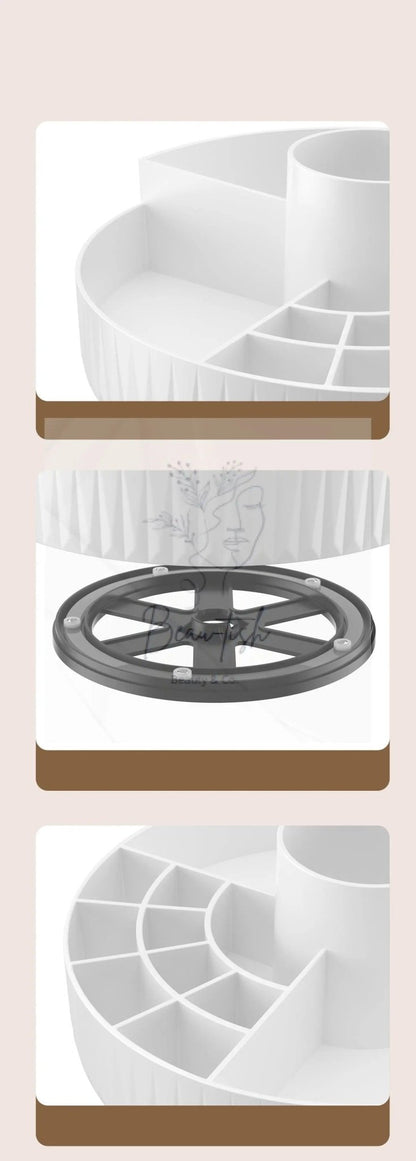 Rotatable Cosmetic Organizer (white)