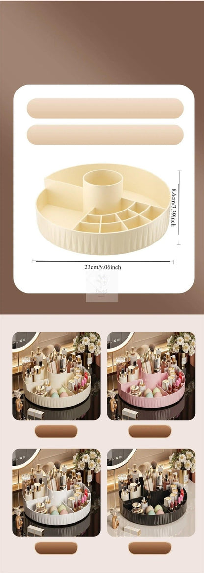 Rotatable Cosmetic Organizer (white)