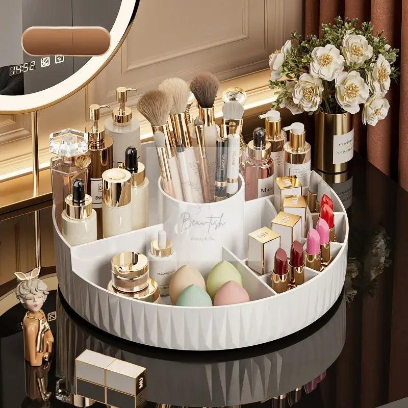 Rotatable Cosmetic Organizer (white)